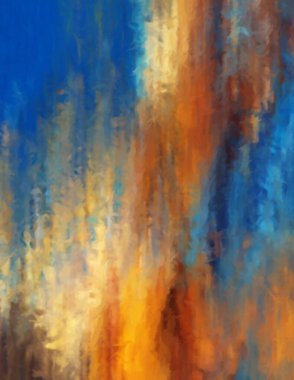 Modern sanat. Renkli çağdaş sanat eserleri. Renkli boya darbeleri. Soyut arkaplanda fırça darbeleri. Fırça boyası. Eşsiz duvar sanatı.