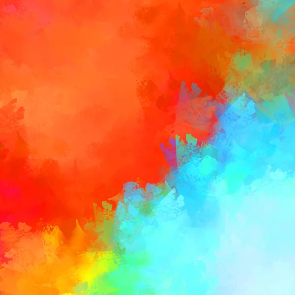 Canlı fırça darbeleriyle boyanmış. Renkli desenli resim. Fırçalanmış duvar kağıdını boya.