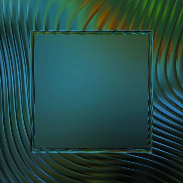 Soyut çerçeveli arkaplan. Renkli, canlı, dalgalı bir duvar kağıdı. Merkezi çerçeveli yaratıcı grafik 2d çizim. Dinamik şekilli modaya uygun sıvı örtüsü.