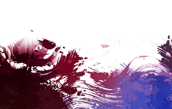 Taranmış Boyalı Soyut Arkaplan. Vahşi kaotik fırça darbeleri. Boya darbeleri. 2D İllüstrasyon. Fırça darbeli resim. 