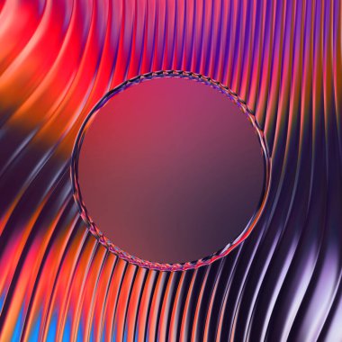 Soyut çerçeveli arkaplan. Renkli, canlı, dalgalı bir duvar kağıdı. Merkezi çerçeveli yaratıcı grafik 2d çizim. Dinamik şekilli modaya uygun sıvı örtüsü.