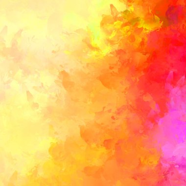 Canlı fırça darbeleriyle boyanmış. Renkli desenli resim. Fırçalanmış duvar kağıdını boya.