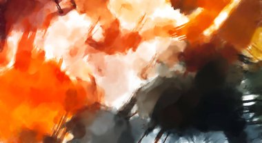 El yapımı sürreal soyut desenli suluboya. Modern sanatsal resim. 2D çizim. Arkaplan boyası karışımı. Yaratıcı duvar sanatı. Çağdaş sanat