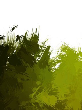 Taranmış Boyalı Soyut Arkaplan. Vahşi kaotik fırça darbeleri. Boya darbeleri. 2D İllüstrasyon. Fırça darbeli resim. 