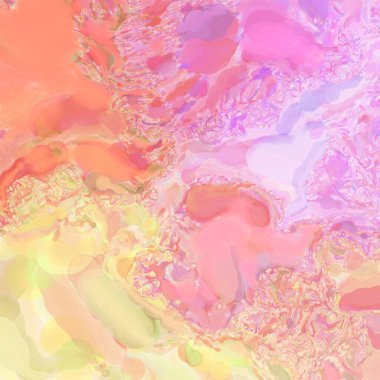 El yapımı sürreal soyut desenli suluboya. Modern sanatsal resim. 2D çizim. Arkaplan boyası karışımı. Yaratıcı duvar sanatı. Çağdaş sanat.