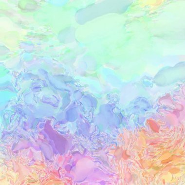 El yapımı sürreal soyut desenli suluboya. Modern sanatsal resim. 2D çizim. Arkaplan boyası karışımı. Yaratıcı duvar sanatı. Çağdaş sanat.