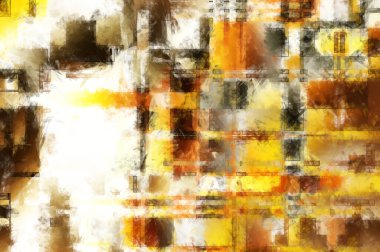 Modern sanat. Renkli çağdaş sanat eserleri. Renkli boya darbeleri. Soyut arkaplanda fırça darbeleri. Fırça boyası. Eşsiz duvar sanatı.