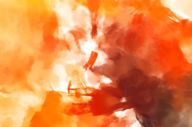 El yapımı sürreal soyut desenli suluboya. Modern sanatsal resim. 2D çizim. Arkaplan boyası karışımı. Yaratıcı duvar sanatı. Çağdaş sanat