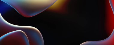 Soyut arkaplan. Değişken renk değişim dalgaları, dinamik hareketlerle. Işık dalgalarının neon renkli soyut tasarımı. Duvar kağıdı, afiş, arkaplan, kart, kitap illüstrasyonu, web sitesi.