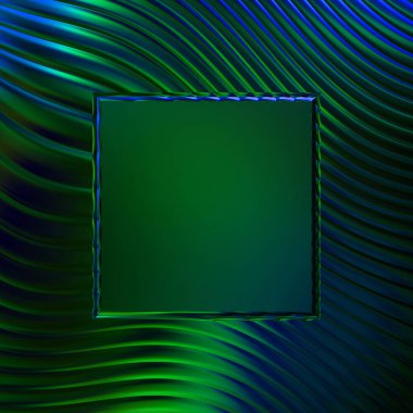 Soyut çerçeveli arkaplan. Renkli, canlı, dalgalı bir duvar kağıdı. Merkezi çerçeveli yaratıcı grafik 2d çizim. Dinamik şekilli modaya uygun sıvı örtüsü.