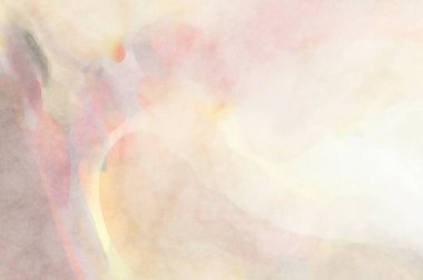 Yumuşak suluboya duvar kağıdı. Hafifçe fırçalanmış renkleri olan sanatsal bir resim. Pastel renkler arkaplana dokunmuş. Soyut duvar sanatı..