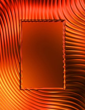 Soyut çerçeveli arkaplan. Renkli, canlı, dalgalı bir duvar kağıdı. Merkezi çerçeveli yaratıcı grafik 2d çizim. Dinamik şekilli modaya uygun sıvı örtüsü.