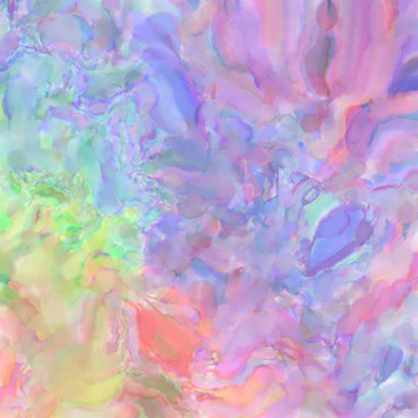 Pastel renklerde suluboya resim. Poster, duvar sanatı, afiş, kart, kitap kapağı ya da ambalaj için rahatlatıcı kompozisyonun yumuşak renkli çizimi. Modern fırça darbeleri resim.