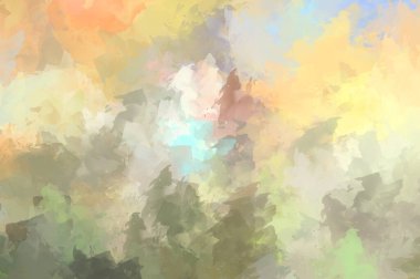 Taranmış Boyalı Soyut Arkaplan. Fırça darbesi ile boyanmış. Sanatsal canlılık ve renkli duvar kağıdı.