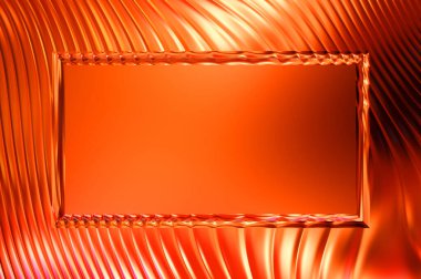 Soyut çerçeveli arkaplan. Renkli, canlı, dalgalı bir duvar kağıdı. Merkezi çerçeveli yaratıcı grafik 2d çizim. Dinamik şekilli modaya uygun sıvı örtüsü.