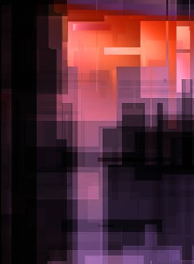 Fütürist soyut geometrik duvar kağıdı. Geometrik renkli şekiller. Dikdörtgen şekilli arka plan. Bir teknolojinin dijital illüstrasyonuName.