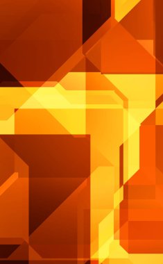 Renkli ve canlı geometrik şekiller katmanları var. Bir teknoloji planının dijital illüstrasyonu. Gelecekçi tasarım şablonu.