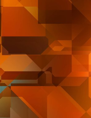 Renkli ve canlı geometrik şekiller katmanları var. Bir teknoloji planının dijital illüstrasyonu. Gelecekçi tasarım şablonu.