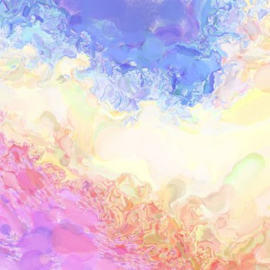 El yapımı sürreal soyut desenli suluboya. Modern sanatsal resim. 2D çizim. Arkaplan boyası karışımı. Yaratıcı duvar sanatı. Çağdaş sanat.