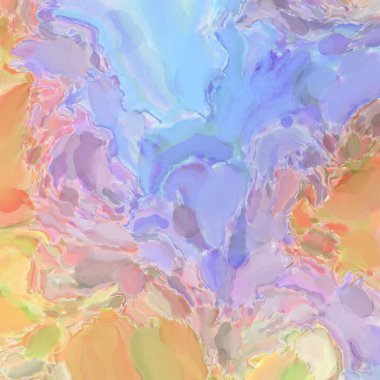 Soyut doku. Yüzeyde etkileyici el yapımı suluboya. Suluboya fırça darbeleri. Modern sanat. Çok renkli arkaplan. Çağdaş duvar sanatı. Renkli bir fon. 2d illüstrasyon.