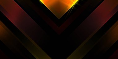 Soyut parlayan geometrik ışıklar arka planda. Fraktal simetrik grafik çizimi. Parıldayan ve parıldayan çubukları kesiştir.