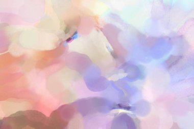 Modern fırça darbeleri. Pastel renklerde suluboya resim. Poster, duvar sanatı, afiş, kart, kitap kapağı veya ambalaj için sakinleştirici kompozisyonun yumuşak renkli çizimi. 