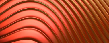 Soyut arkaplan. Renkli dalgalı yansıtıcı duvar kağıdı. Duvar kağıdı, afiş, arkaplan, kart, kitap kapağı veya web sitesi için grafiksel resimleme.