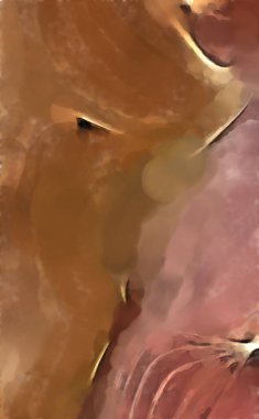 Modern sanat. Renkli çağdaş sanat eserleri. Renkli boya darbeleri. Soyut arkaplanda fırça darbeleri. fırça boyası.