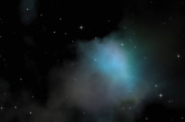 Galaksi uzayındaki yıldız alanı renkli nebula ile. Uzayın derinliklerinin bilim kurgu geçmişi. Ruhsal duvar kağıdı.