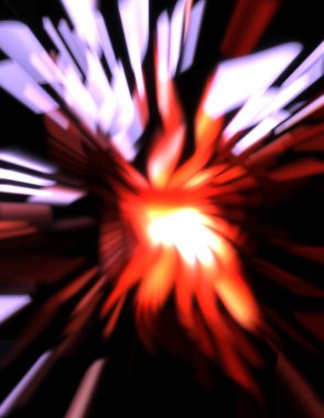 Işık parçacık izleri. Parlayan parçacıkları ve çizgileri olan ışık patlaması yıldızı. Güzel hareketli soyut ışın arkaplanı.