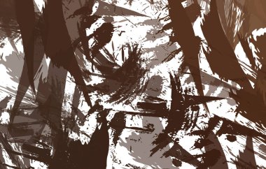 Sanatsal soyut arkaplan. Doku boyalı duvar kağıdı. Boya darbeleriyle yaratıcı bir illüstrasyon. Fırça desenli resim.