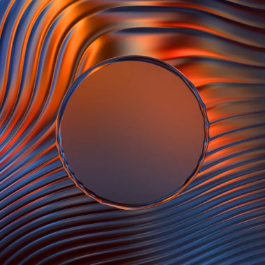 Soyut çerçeveli arkaplan. Renkli, canlı, dalgalı bir duvar kağıdı. Merkezi çerçeveli yaratıcı grafik 2d çizim. Dinamik şekilli modaya uygun sıvı örtüsü.