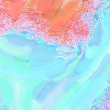 Çağdaş sanat. El işçiliğinin renkli dokusu. Modern resim. Yüzeyde suluboya vuruşlar. Sanatsal arkaplan resmi. Tablo üzerinde soyut resim. Fırça darbeleri. 