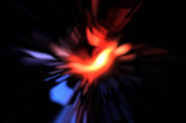 Işık parçacık izleri. Parlayan parçacıkları ve çizgileri olan ışık patlaması yıldızı. Güzel hareketli soyut ışın arkaplanı.