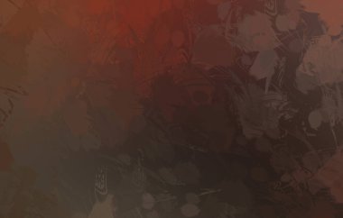 Vahşi fırça darbeleri. Taranmış Boyalı Soyut Arkaplan. Fırça darbesi ile boyanmış. Boya darbeleri. 2B Görüntü.