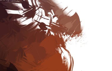 Duvar sanatı Eşsiz ve yaratıcı illüstrasyon. Fırça darbesi ile boyanmış. Renkli fırça darbelerinin soyut arkaplanı. Fırçalanmış canlı duvar kâğıdı. Boyalı sanatsal yaratım.