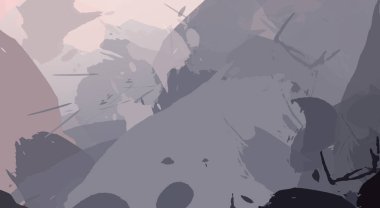 Fırça darbesi ile boyanmış. Sanatsal canlılık ve renkli duvar kâğıdı. Kaotik resim. Taranmış Boyalı Soyut Arkaplan. 