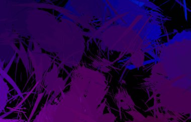 Vahşi fırça darbeleriyle yaratıcı soyut resim. Artistik fırça darbeleriyle donatılmış. Renkli ve canlı bir tasvir. Boyalı sanat.