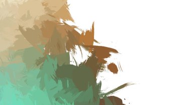 Taranmış Boyalı Soyut Arkaplan. Vahşi kaotik fırça darbeleri. Boya darbeleri. 2D İllüstrasyon. Fırça darbeli resim. 