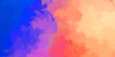 Canlı boya desenli arka plan. Renkli fırça darbelerinin 2B çizimi. Dekoratif doku resmi. Boyalı arkaplan.