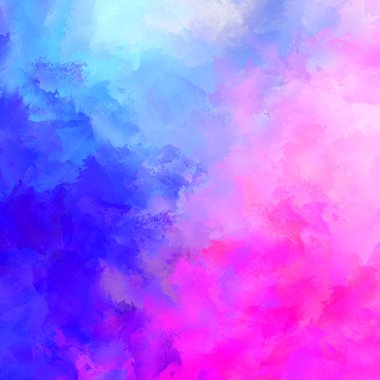 Canlı fırça darbeleriyle boyanmış. Renkli desenli resim. Fırçalanmış duvar kağıdını boya.