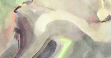 Alkol mürekkebini andıran rahatlatıcı fırça darbelerinin modern resmi. Poster, duvar sanatı, afiş, kart, kitap kapağı veya ambalaj için pastel renkli suluboya resim.