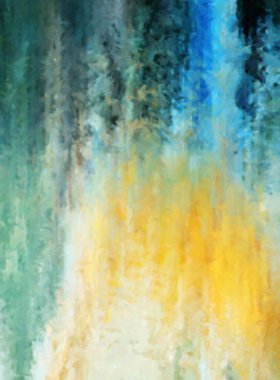 Modern sanat. Renkli çağdaş sanat eserleri. Renkli boya darbeleri. Soyut arkaplanda fırça darbeleri. Fırça boyası. Eşsiz duvar sanatı.