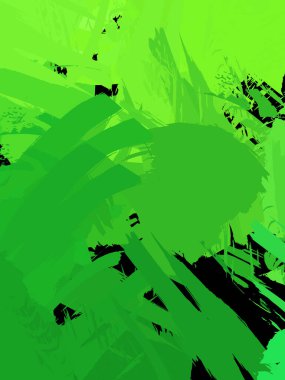 Duvar sanatı Eşsiz ve yaratıcı illüstrasyon. Fırça darbesi ile boyanmış. Renkli fırça darbelerinin soyut arkaplanı. Fırçalanmış canlı duvar kâğıdı. Boyalı sanatsal yaratım.