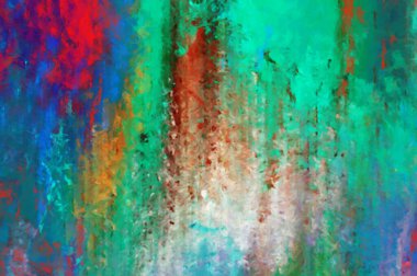 Modern sanat. Renkli çağdaş sanat eserleri. Renkli boya darbeleri. Soyut arkaplanda fırça darbeleri. Fırça boyası. Eşsiz duvar sanatı.