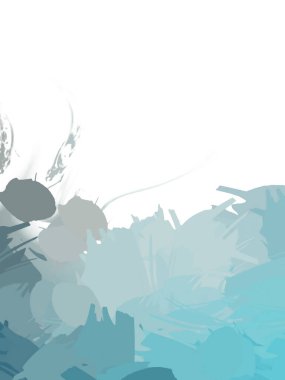 Taranmış Boyalı Soyut Arkaplan. Vahşi kaotik fırça darbeleri. Boya darbeleri. 2D İllüstrasyon. Fırça darbeli resim. 