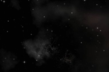 Galaksi uzayındaki yıldız alanı renkli nebula ile. Uzayın derinliklerinin bilim kurgu geçmişi. Ruhsal duvar kağıdı.