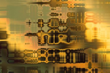 Soyut arkaplan. Yaşlanmış grunge dokusunda geometrik elementler. Farklı renk desenli grafiksel illüstrasyon.