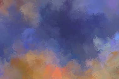 Renkli fırça darbelerinin 2D çizimi. Dekoratif desenli resim. canlı boya desenli arkaplan.