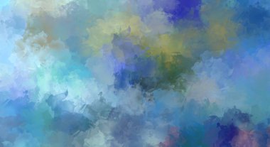 Sanatsal soyut arkaplan. Doku boyalı duvar kağıdı. Boya darbeleriyle yaratıcı bir illüstrasyon. Fırça desenli resim.